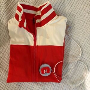 Sporty Red and White Jacket